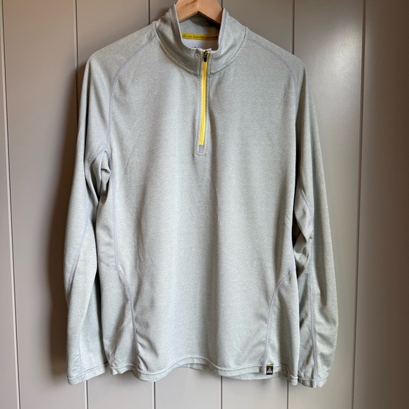 PrAna Mens Orion 1/4 Zip Pullover Long Sleeve Stretch Lightweight Gray L - Picture 3 of 12